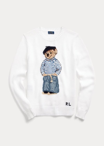 Sueter Polo Ralph Lauren Mujer Blancos - Polo Bear Cotton - VQSDI3245